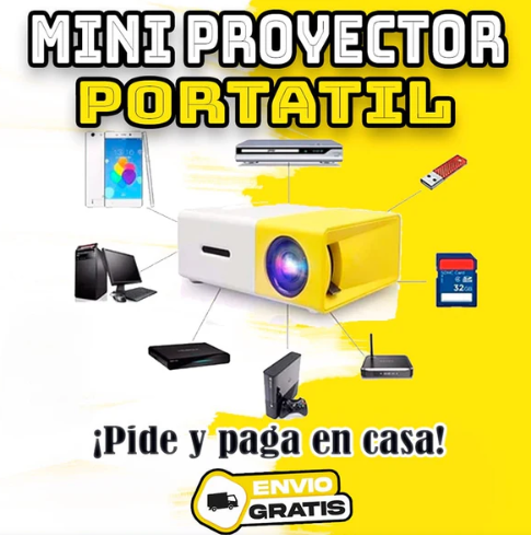Mini Proyector Portátil Con Control Remo